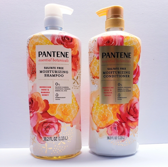 Pantene Essential Botanicals Moroccan Rose & Manuka Honey Shampoo + Conditioner - Picture 1 of 12